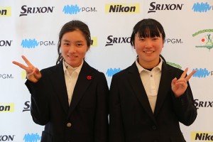 杉浦愛梨（右）、藤井美羽