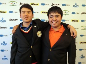 男子15-18代表の竹原（左）と芳崎
