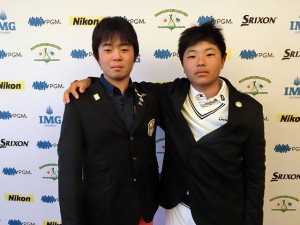 男子13-14代表の吉沢（左）と平野