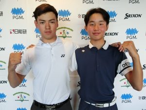 15－18歳の部男子日本代表の小林翔音（左）と上村大和