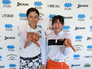 15－18歳女子日本代表の戸高玲奈（左）と柴崎香凛