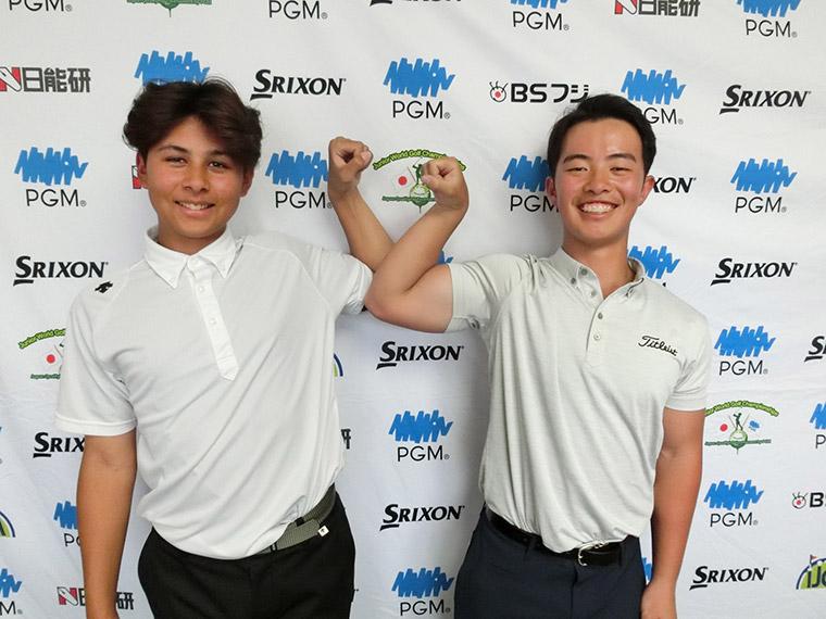 15-18男子・優勝の清本(右)と宮城