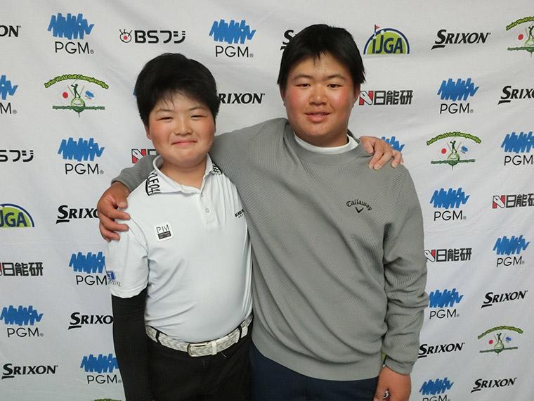 13-14男子・優勝の北本(右)と中多